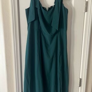 Elegant Teal Sleeveless Dress